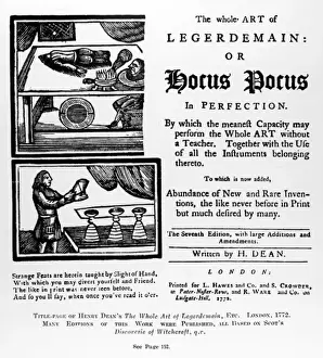 Performances Prints: Title Page of Hocus Pocus