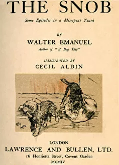 Images Dated 21st August 2015: Title page illustration by Cecil Aldin, The Snob