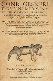 Amphibia Prints: Title page to the Oviparous Quadrupeds volume