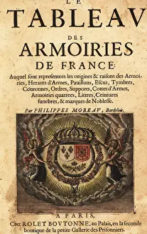 Vignette Prints: Title page with vignette from Le Tableau des Armoiries de France