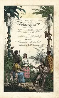 Title page with vignette of peoples of America