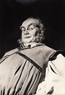Tito Gobbi as Falstaff on a Christmas card
