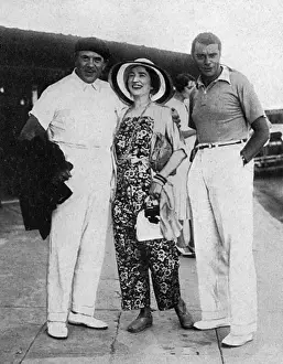 Celebrities Prints: Tito Ruffo, Ethel Levey & Peppie D Albro at Cannes