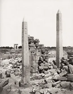 Karnak Prints: Tiuthmose I obelisk, Karnak, Egypt