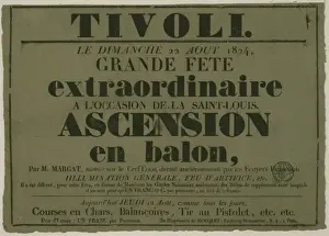 Dimanche Prints: Tivoli. Le dimanche 22 aout, 1824, grand fete extraordinaire