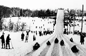 Toboggan Prints: Toboggan slide, Montreal, early 1900s