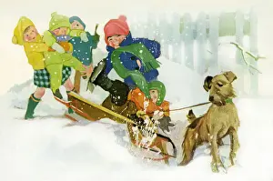 Toboggan Prints: Tobogganing