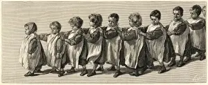 Toddlers in a line