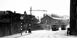 Todmorden Road, Burnley Corporation trams, early 1900s