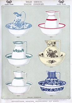Toilet Services, English Stoneware, Plate 45