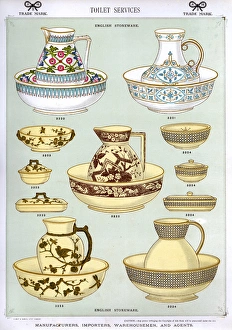 Toilet Services, English Stoneware, Plate 49