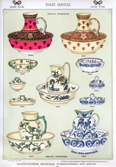 Toilet Services, English Stoneware, Plate 55