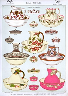 Toilet Services, English Stoneware, Plate 57