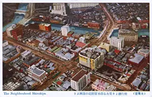 Tokyo Prints: Tokyo, Japan, Aerial View of Shirokiya Neigbourhood