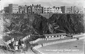 Newquay Prints: Tolcarne Cliffs, Newquay