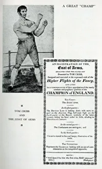 Images Dated 21st September 2018: Tom Cribb, boxer, and the Coat of Arms