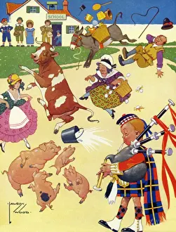 Milk Maid Prints: Tom Tom the Pipers Son