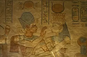 Images Dated 28th November 2003: Tomb of Amen Khopshef. Goddess Hathor with the prince. Vall