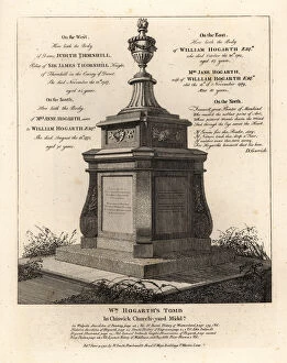 Images Dated 26th February 2020: Tomb of artist William Hogarth, Chiswick churchyard