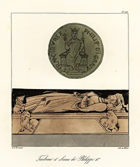 Amorous Prints: Tomb effigy and seal of Philip I, King of the Franks