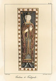 Bossange Prints: Tomb of Fredegund or Fredegunda, 543-597, Queen consort of Chilp