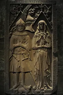 Convent Prints: Tomb plate of Heinrich Beyer Boppard (d. 1376) and his wife L
