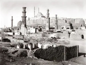 Mamluks Prints: Tombs of the Caliphs, and Citadel, Cairo, Egypt