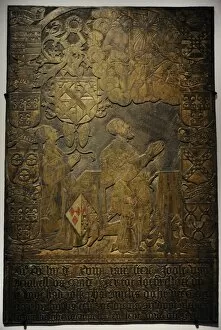 Amstel Gallery: Tombstone with family Mijnden Van Amstel. Holland. 1550. Mus