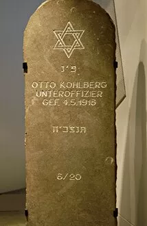Images Dated 16th August 2006: Tombstone of a Jewish grave. Jewish Museum. Berlin. Germany