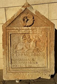 Horseman Gallery: Tombstone. Nablus, Palestine. Roman art. 2nd-3rd century AD