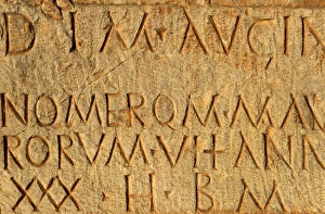 Images Dated 6th January 2014: Tombstone. Nablus, Palestine. Roman art. 2nd-3rd century AD