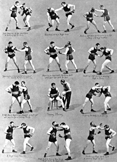 Images Dated 13th October 2004: Tommy Burns sparring with a partner, 1908