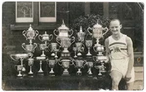 Athlete Gallery: Tommy Green with 24 trophies, 1932 Olympics