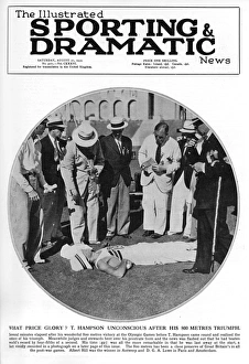 Exhausted Collection: Tommy Hampson collapsed after 800m win, 1932 Olympics