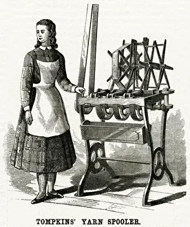 Spool Gallery: Tompkins yarn spooler 1875
