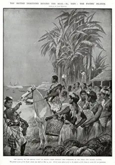 Torch Prints: Tonga and the Society Islands are ceded to Britain: the arrival of the British fleet