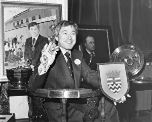 Tony Prints: Tony Banks, Labour politician, with his portrait