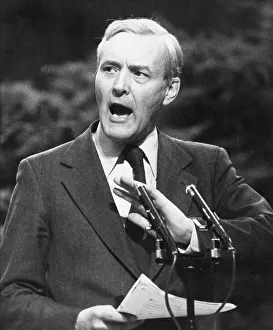 Rebel Prints: Tony Benn, Labour politician, giving a speech
