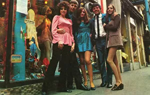 Images Dated 23rd January 2017: Tony Blackburn with some groovy things, Carnaby Street