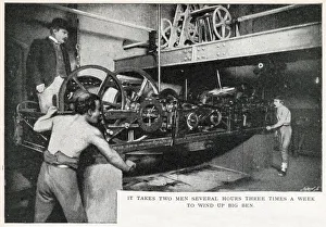 It took two men several hours three times a week to wind up the Clock Tower It took two men several hours three times a week to wind up the Clock Tower