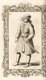 16th Century Prints: Topçu gunner of the Ottoman Empire, 16th century