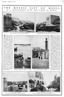 Oct16 Prints: A topical page from The Graphic, entitled The mystic city of Mosul