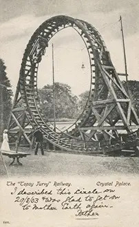 Fairground Prints: Topsy Turvy Railway - Crystal Palace, London