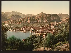 Garda Prints: Torbolo (i. e. Torbole), general view, Lake Garda, Italy