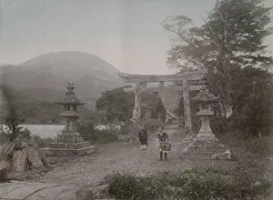 Torii at the entrance to Gongen Temple, Hakone, Japan