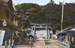 Torii (Shinto gate) at the Atago Hill at Shiba, Tokyo, Japan