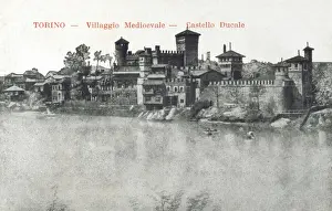 Dukes Prints: Torino (Turin) - Italy - The Medieval Village and Dukes Pal