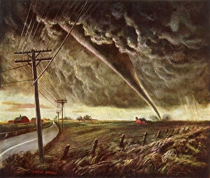 Climate Collection: Tornado Sweeps Fields Date: 1950