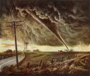 Tornado Sweeps Fields Date: 1950