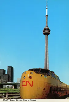 Toronto, Ontario, Canada - The CN Tower and Train